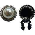 Button Covers – Pearl & Rhinestone Halo – 18mm – Sold Individually