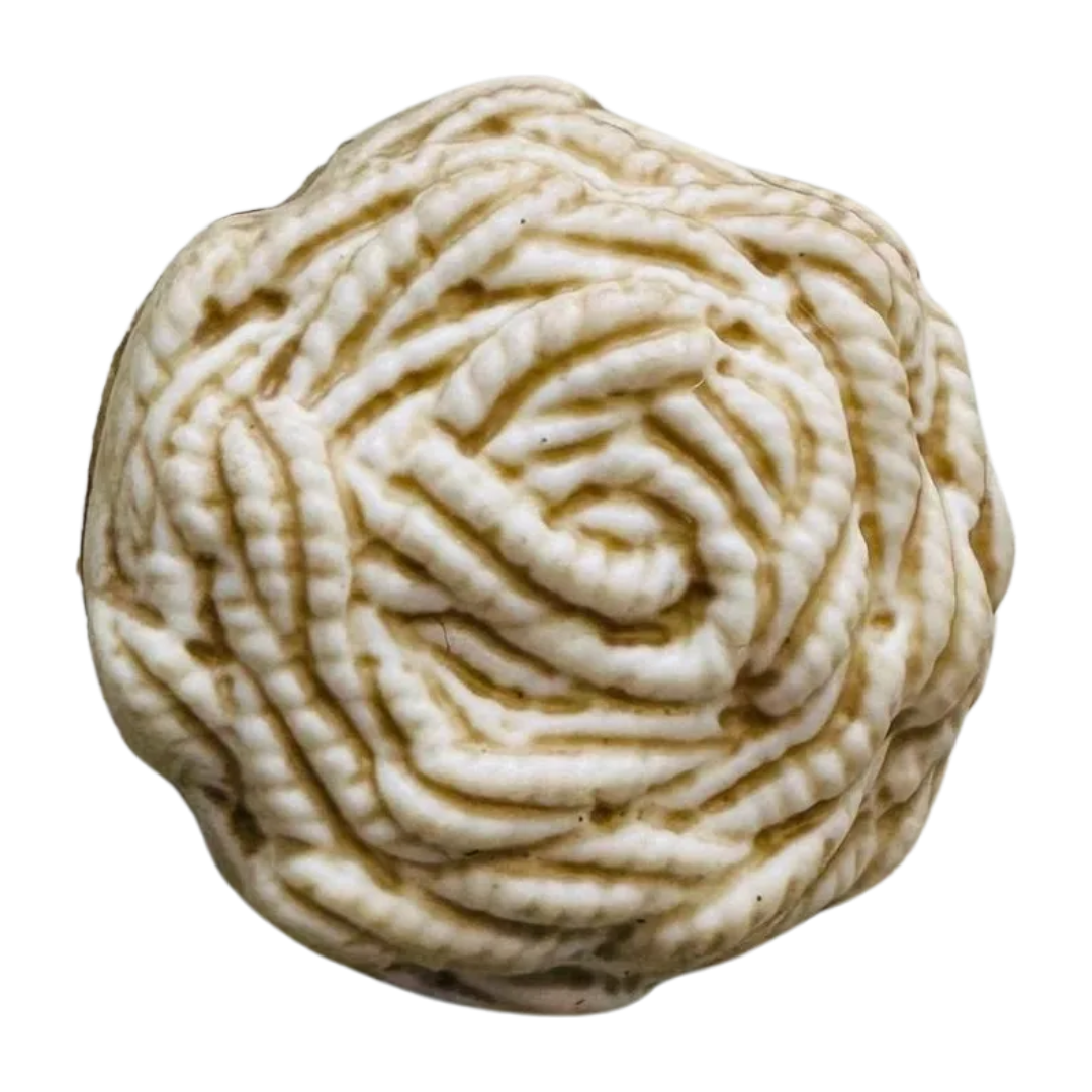 Cream Textured Rose Button – 23mm Shank Cardigan Button – Sold Individually
