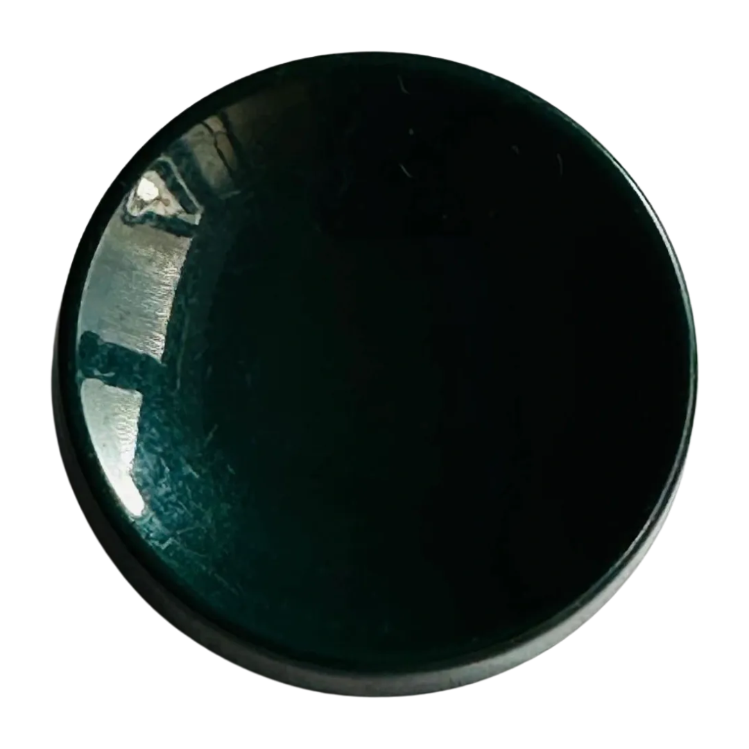 Bottle green button 28mm glossy finish sold individually