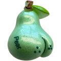 Pear Shaped Button – 18 x 20mm – Novelty Fruit Design – Shank Back – Sold Individually