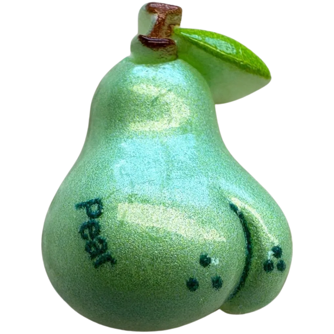 Pear Shaped Button – 18 x 20mm – Novelty Fruit Design – Shank Back – Sold Individually