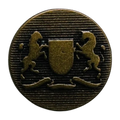 Blazer Buttons – Antique Brass Crest Design – 15mm Sleeve Buttons – Sold Individually