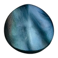 Blue button 13mm iridescent rainbow finish sold individually