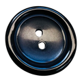 Black Hand Dyed Button 25mm – Deep Gloss Finish – Sold Individually