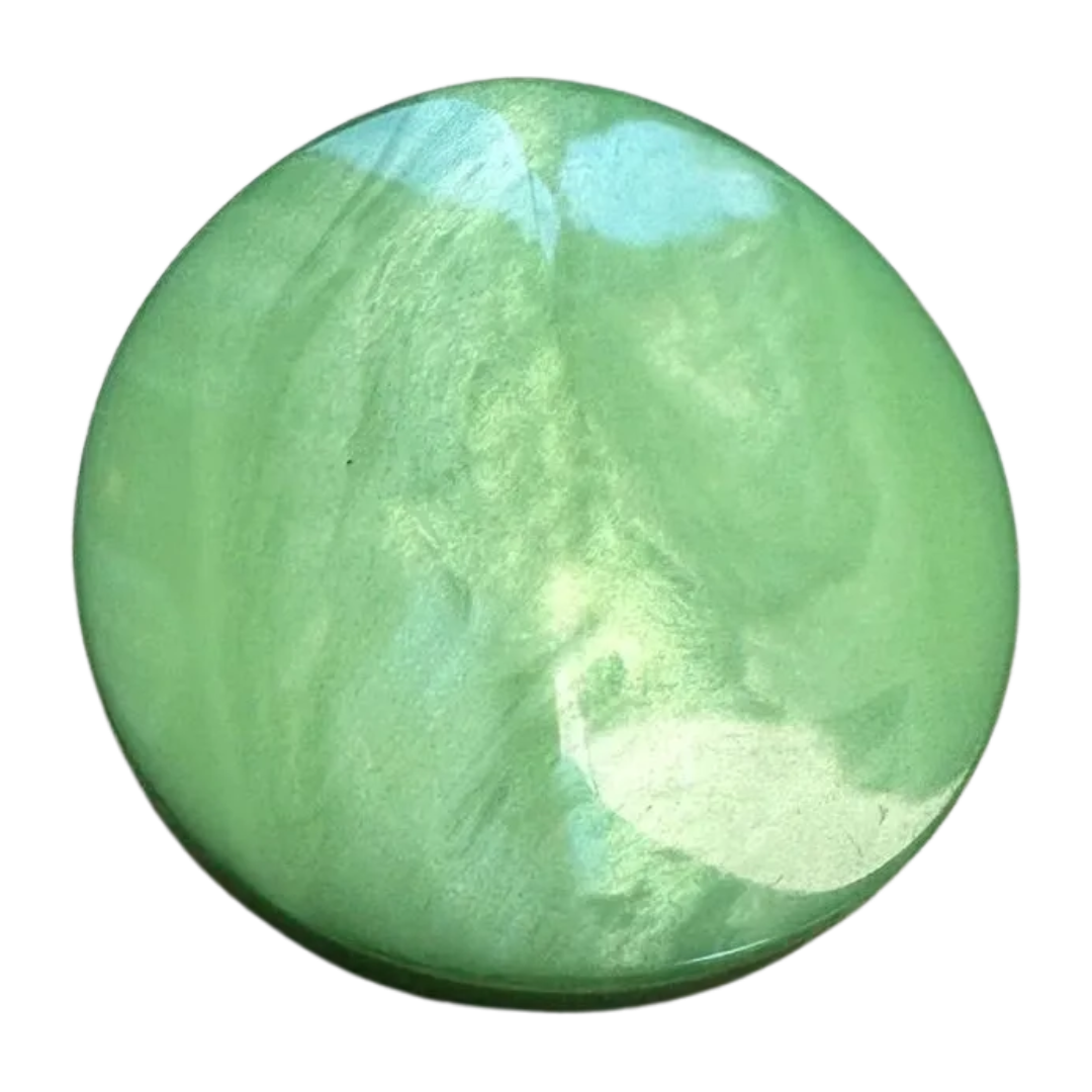 Green Iridescent Button – 18mm (28L, 11/16") – Flat Shank – Sold Individually