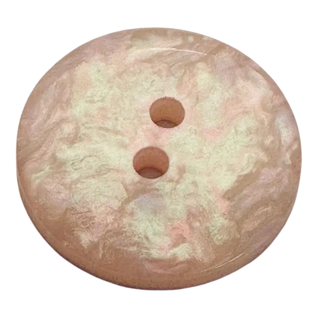Pastel pink button 20mm iridescent pearl finish sold individually