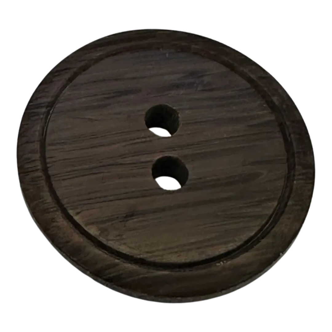Brown button 18mm matte finish sold individually