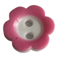 Pink flower button 11.5mm with a white centre sold individually