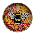 Bumble Bee button 22mm glass and metal sold individually