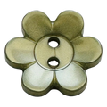 Sage green flower button 18mm pearl finish sold individually