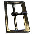 Metal buckle with a prong gunmetal-tone to fit a belt 25mm