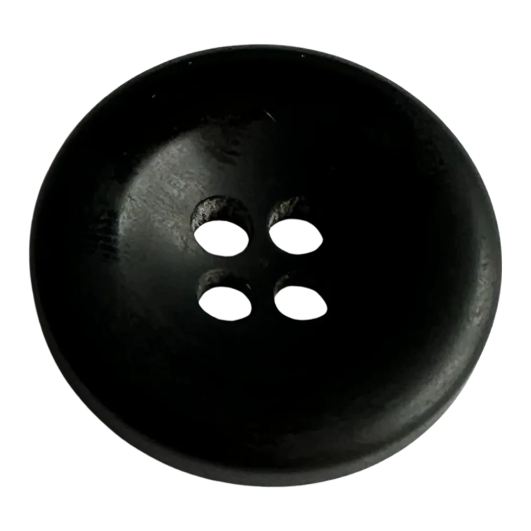 Black button 25mm matt chunky design sold individually