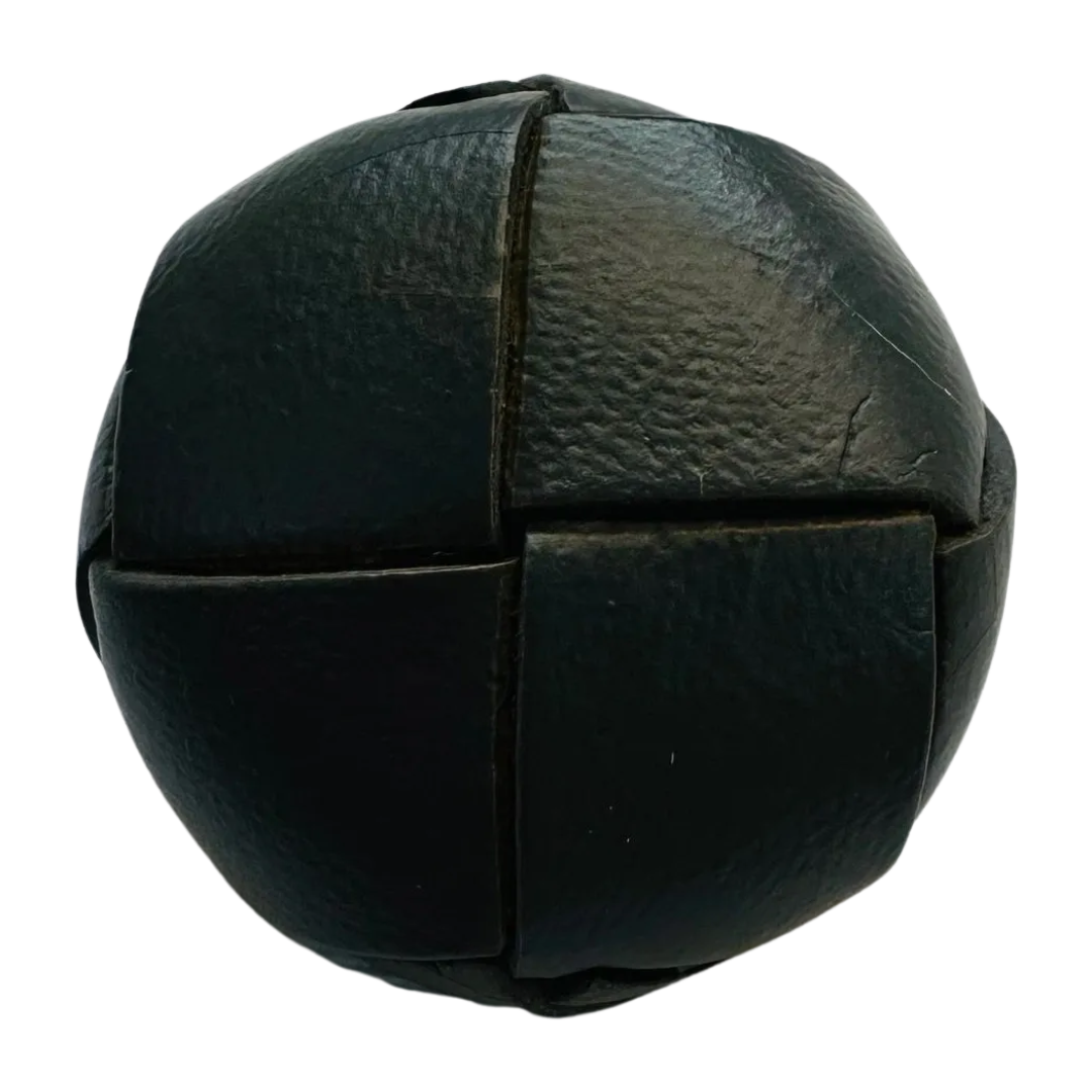 Genuine Leather Button – Grey – 28mm – Vintage Style – Sold Individually