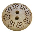 Maplewood buttons 20mm flower design sold individually