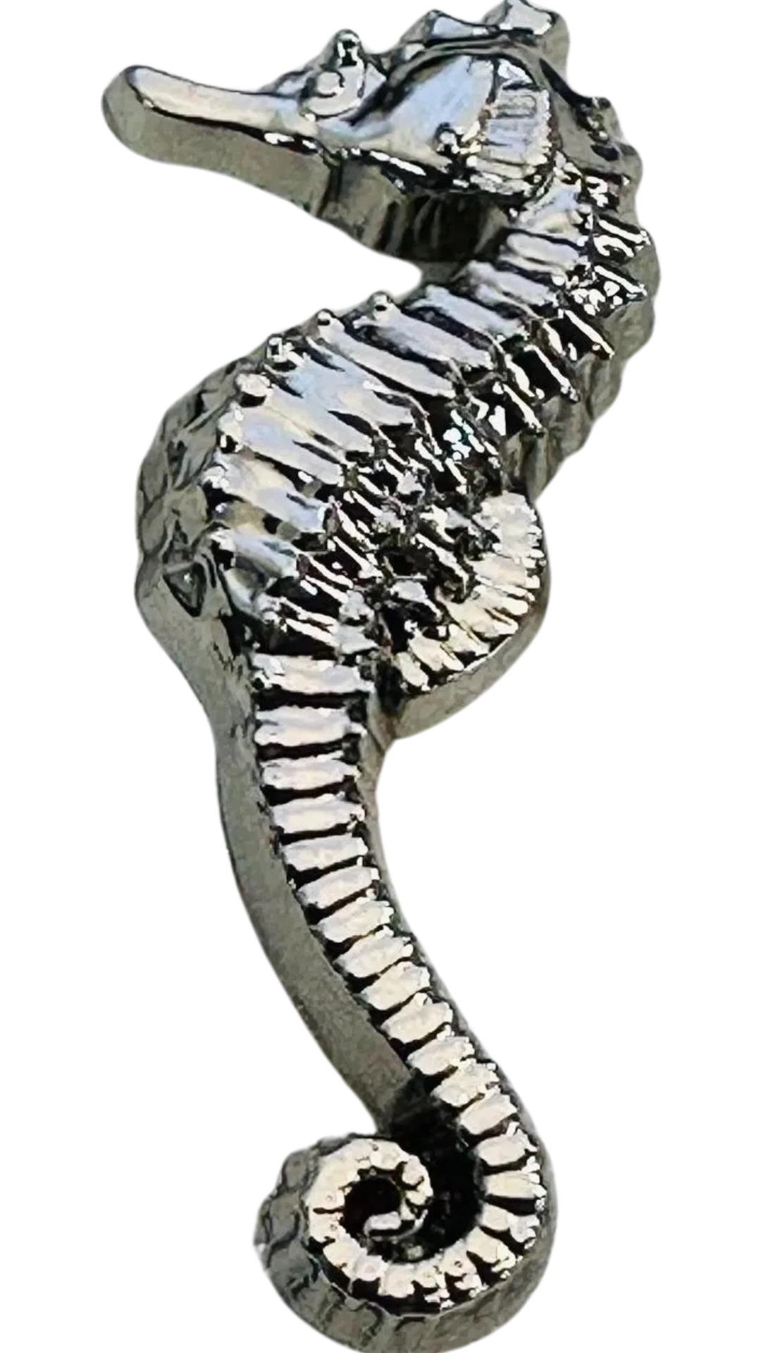 Silver Seahorse Buttons – 26mm Metal Shank Buttons – Coastal Seahorse Design – Sold Individually