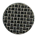 Metal button 15mm silver-tone woven design sold individually