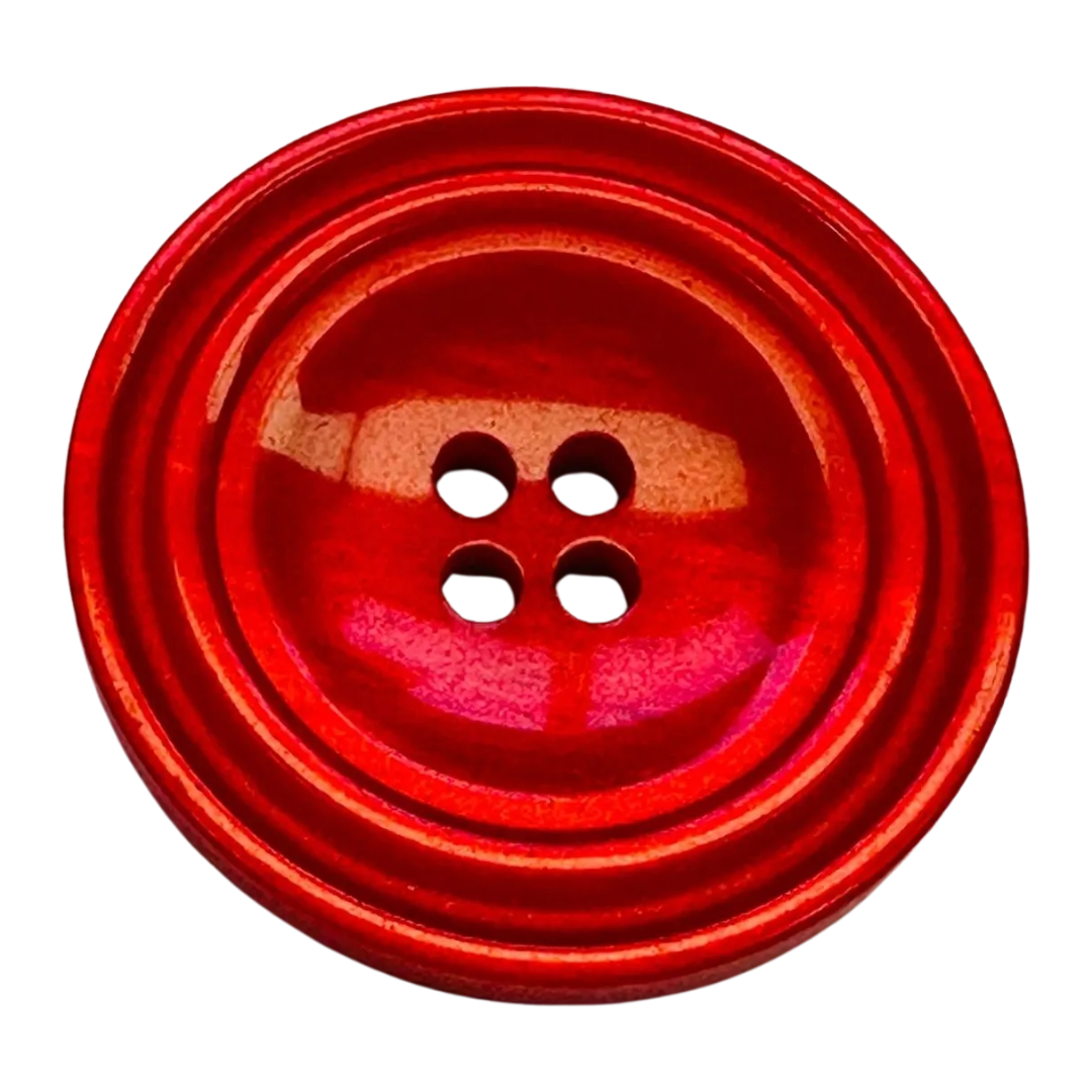 Red button 25mm pearl finish sold individually