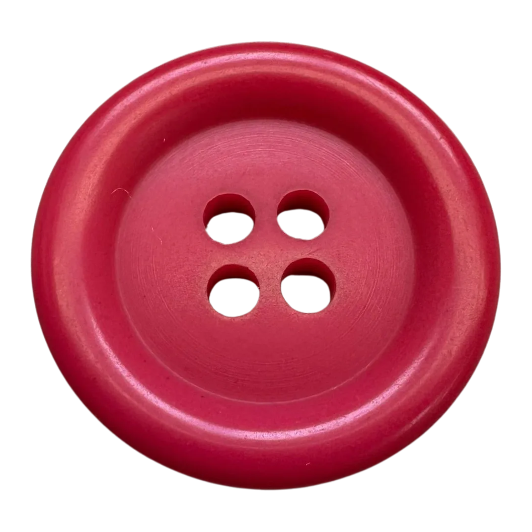 Fuchsia Pink Button 26mm – Hand Dyed Matt Finish – Sold Individually