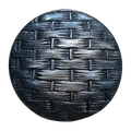 Metal button 25mm gunmetal-tone woven design sold individually