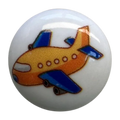 Aeroplane Picture Button – 15mm – Glossy Shank Button – Sold Individually