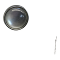 White Pearlised Button 11mm – Silver Rim Shank Button – Sold Individually