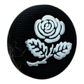 Black & Silver Rose Button – 15mm Shank Button – Sold Individually