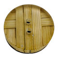 Straw Resin Button – 18mm – Woven Effect – Made in France – Sold Individually
