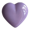 Lilac heart button 18mm with a glossy finish sold individually