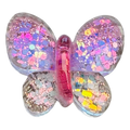 Butterfly Button 21mm – Iridescent Pink Glitter Shank Button