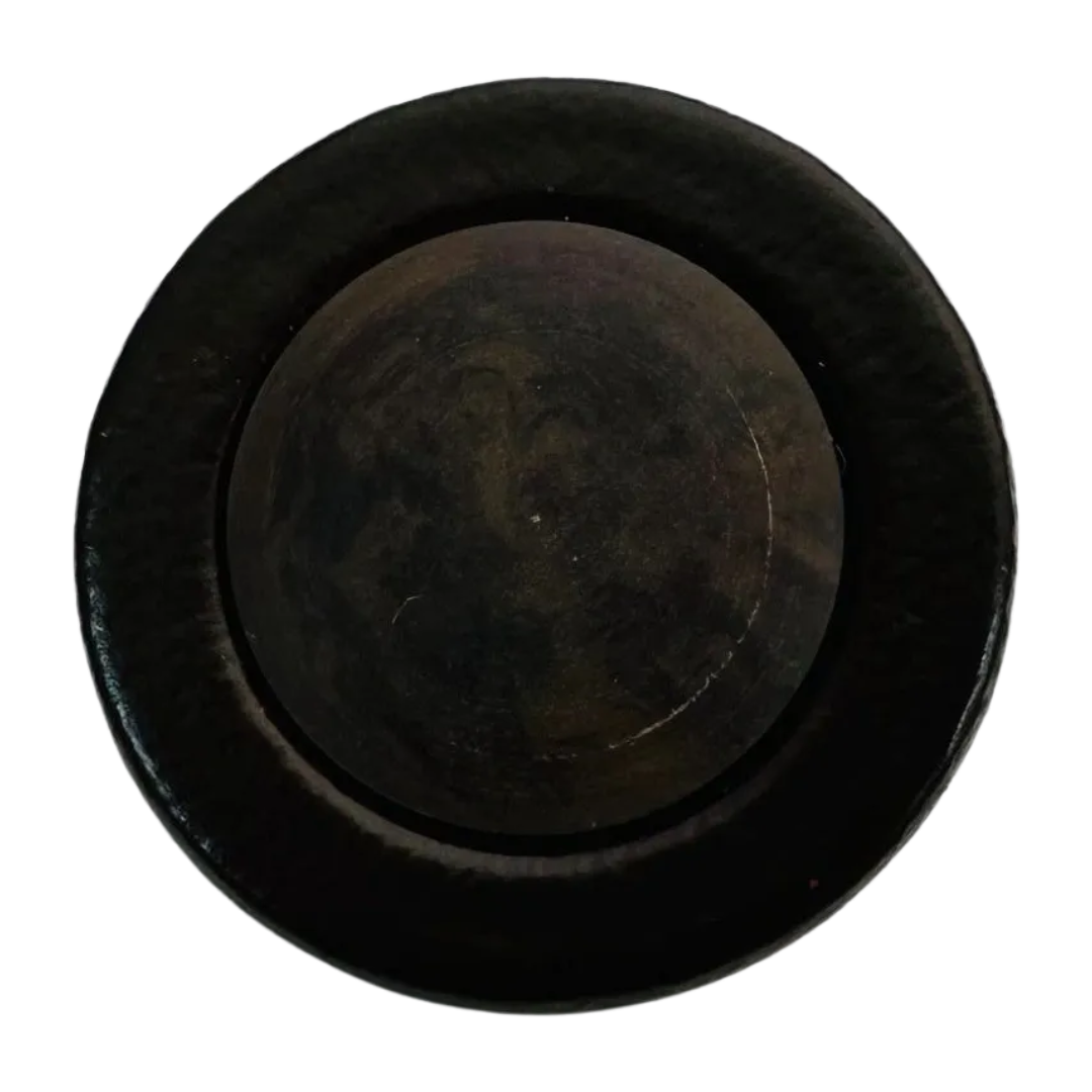 Vintage Brown Leather Button – 23mm Genuine Leather Shank Button – Sold Individually
