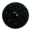 Black Buttons 25mm – Faceted Shank Coat & Cardigan Buttons