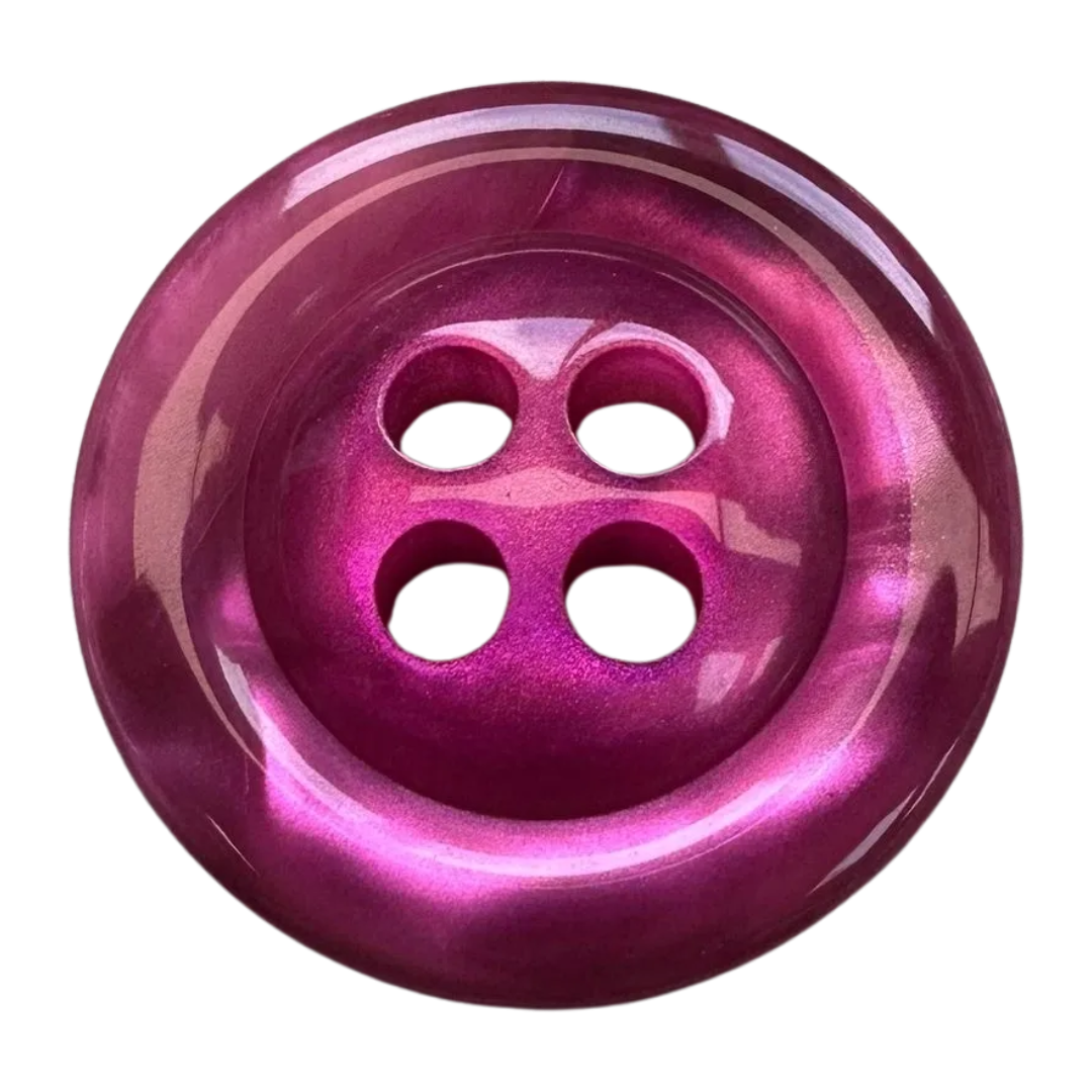 Pink Pearl Buttons 19mm – Hand Dyed Iridescent Finish – Sold Individually