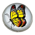 Butterfly Glass & Metal Button 22mm – Domed Picture Button