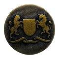 Blazer Buttons – Antique Brass Crest Design – 20mm – Sold Individually