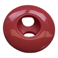 Hand Dyed Coral Red Button – 20mm sold individually