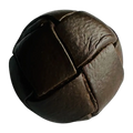 Genuine leather button in an antiqued brown shade sold individually