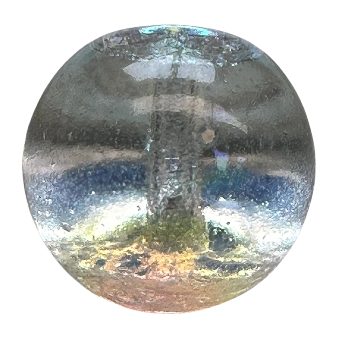 Glass Bubble Button – 12mm Iridescent Glass Button – Sold Individually