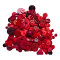 Mixed Red Craft Buttons – Assorted Red Buttons Mix – Each Bag Unique