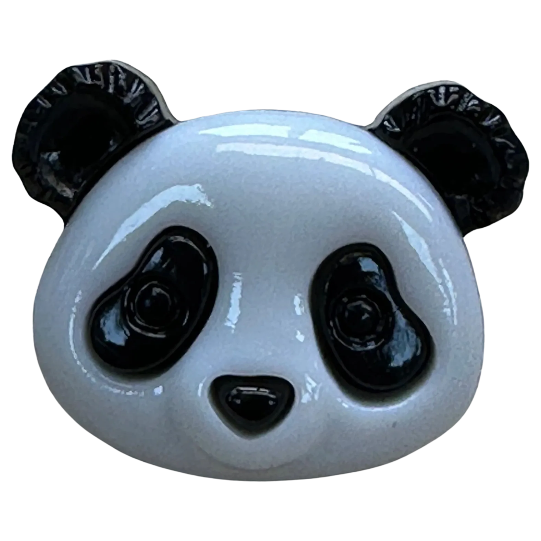 Panda button 18mm novelty design sold individually