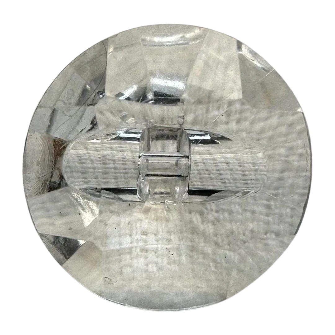 Clear Faceted Button – 18mm Shank Button – Sold Individually