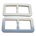 White Slide Buckles – 17mm Strap Width – Set of 2