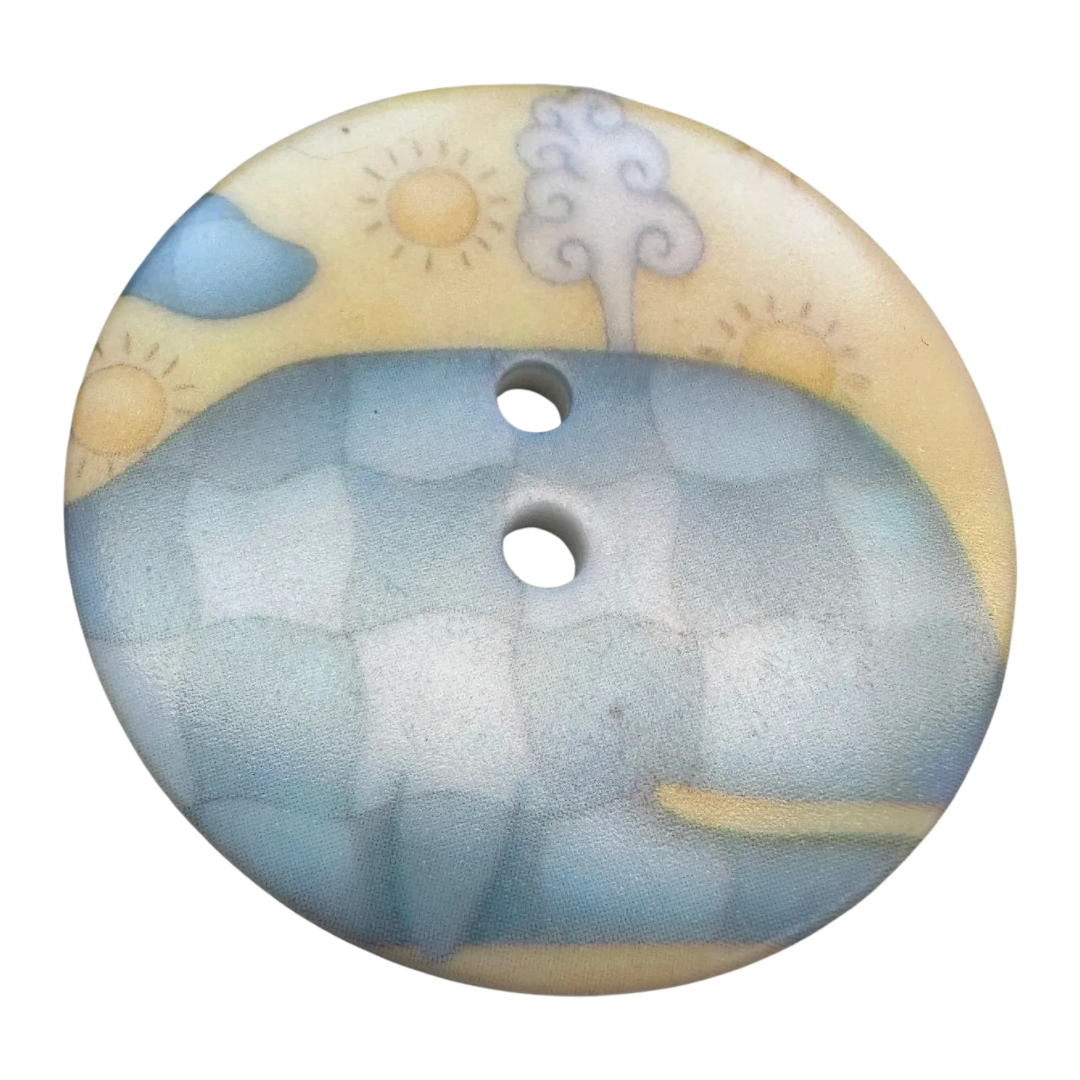 Large Blue Whale Button – 51mm Novelty Button – Sold Individually