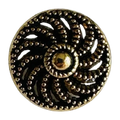 Gold Filigree Metal Button – 13mm Decorative Button – Sold Individually