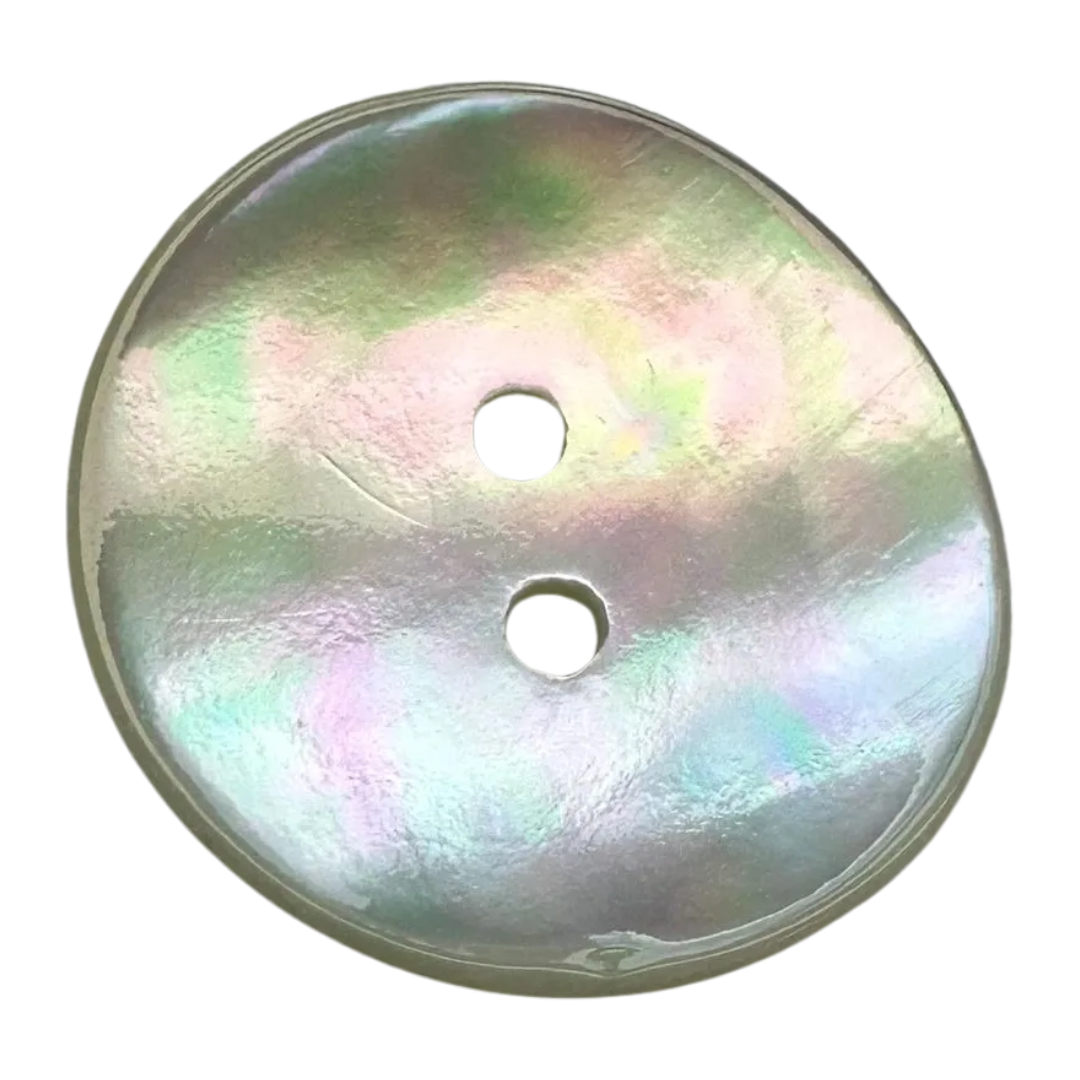 Tamagai Shell Buttons 28mm– Natural Shell – Two Hole Sew Through – Sold Individually