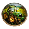 Tractor Glass & Metal Button 22mm – Farming Scene Button – Sold Individually