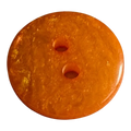 Orange button 15mm iridescent pearl finish sold individually