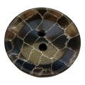 Brown button 23mm patchwork effect sold individually