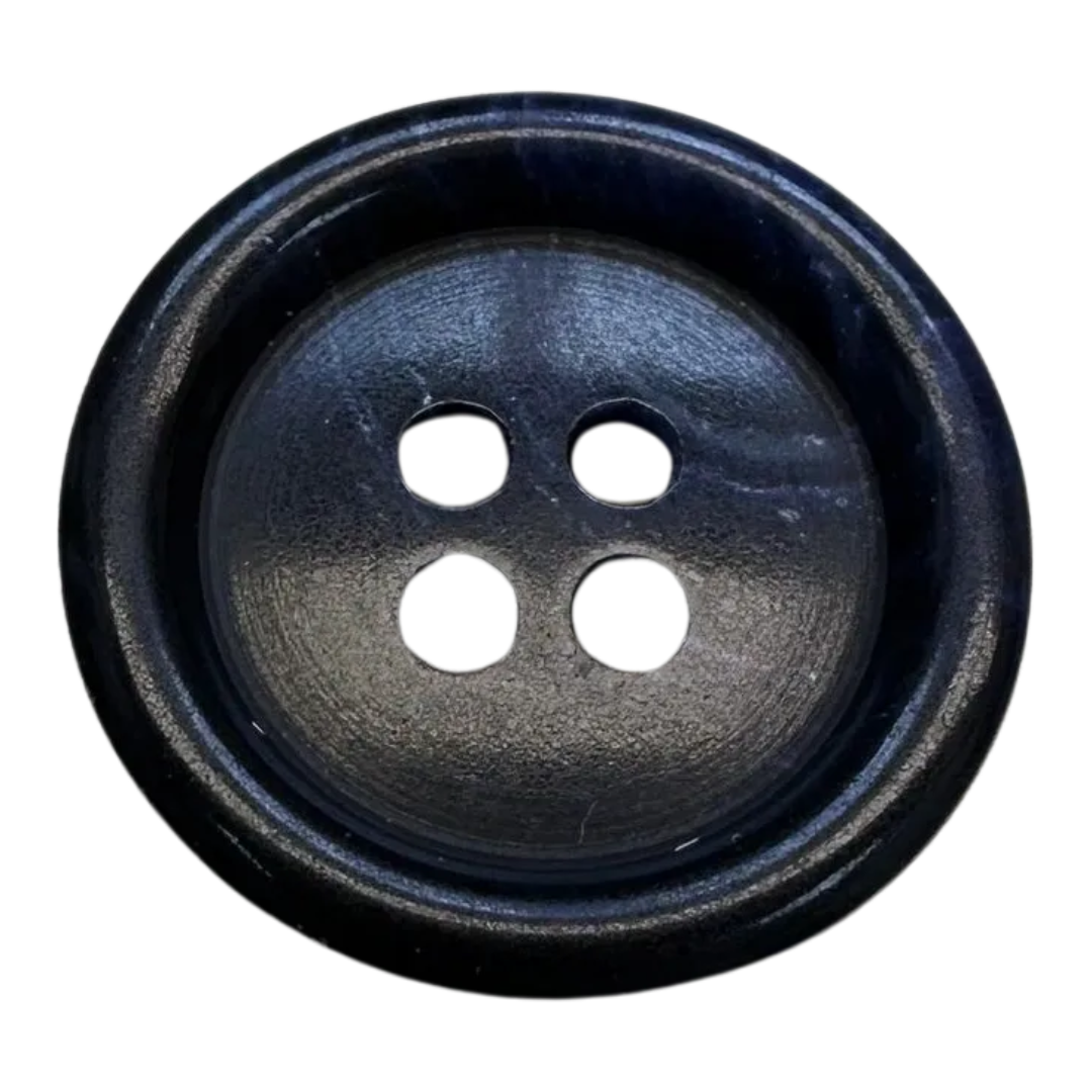 Navy Blue Jacket Button – 19mm Classic 4 Hole – Sold Individually