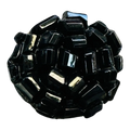 Black Faceted Button – 23mm Shank – Individual