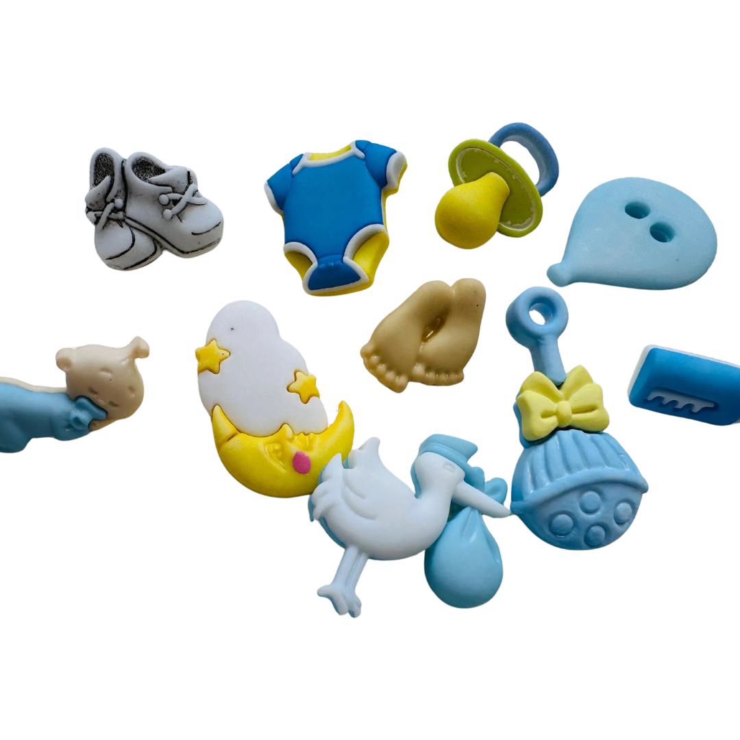 Buttons Galore Baby Boy Buttons – Novelty Baby Buttons Pack